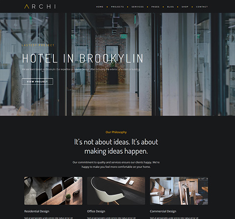 Archi - Interior Design WordPress Theme