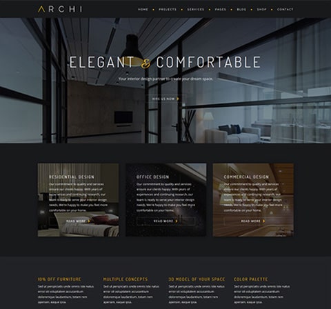 Archi - Interior Design WordPress Theme